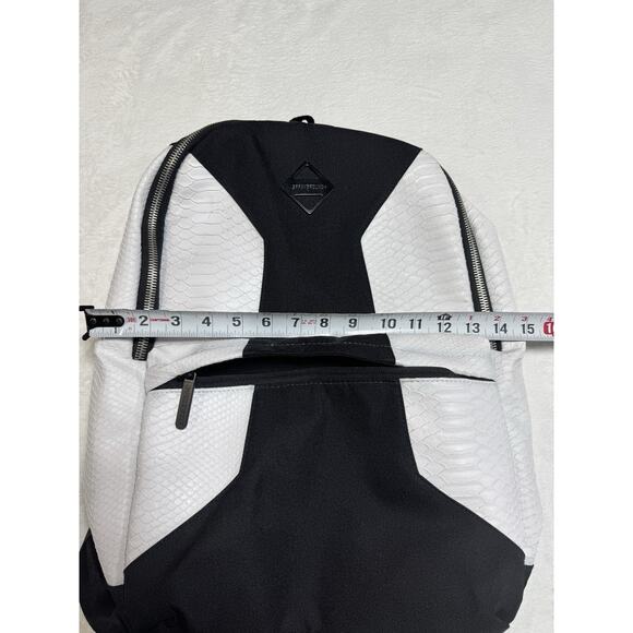 Sprayground White/Black Backpack In Crocodile Embossed Finish Limited Edition - Picture 2 of 6